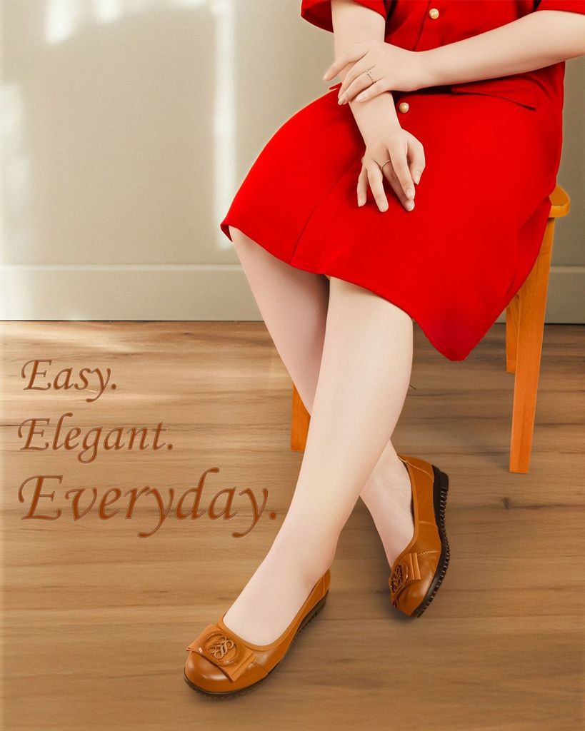 Giày Đế Xuồng Albee Khóa Nơ Tròn HD0292TQ