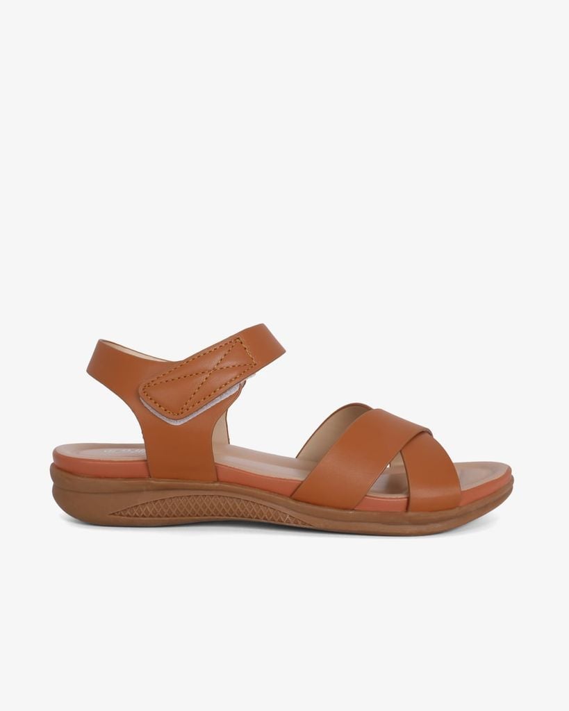 Sandal Xuồng Quai Đắp Chéo Trơn HD0324AC