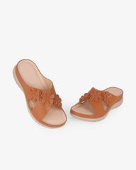 Dép Đế Xuồng Hạnh Dung Quai Đan Chéo Đính Hoa HD0327AC