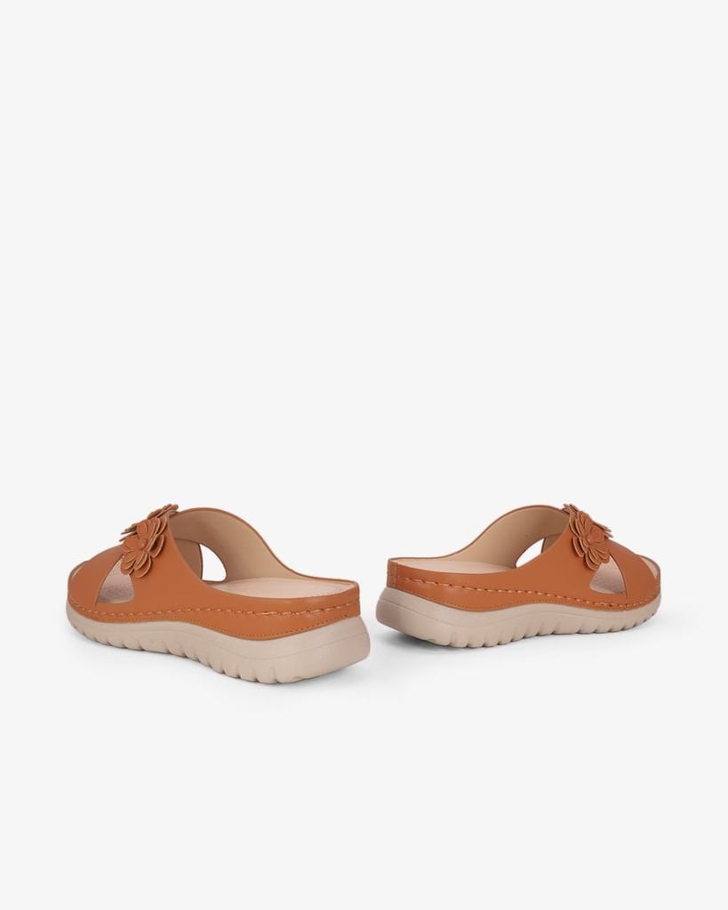 Dép Đế Xuồng Hạnh Dung Quai Đan Chéo Đính Hoa HD0327AC