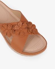 Dép Đế Xuồng Hạnh Dung Quai Đan Chéo Đính Hoa HD0327AC