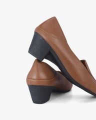 Giày Cao Gót Hạnh Dung Mũi Cách Điệu Đế Vuông HD041015AD