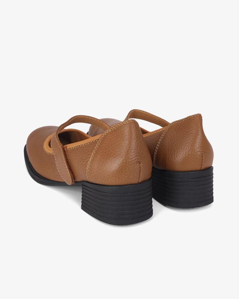 Giày Cao Gót Hạnh Dung Mũi Vuông Quai Dán HD041087AD