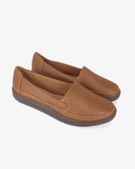 Giày Mọi Hạnh Dung Da Trơn May Chỉ Nổi HD041090AD