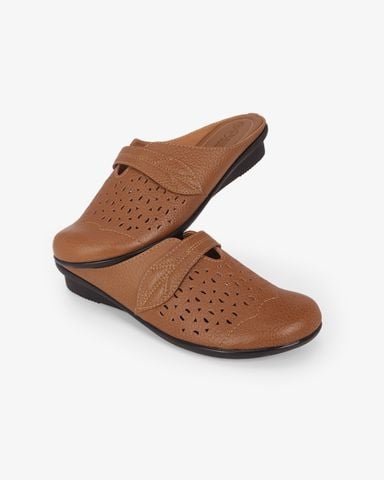 Dép Bít Mũi Hạnh Dung Đục Lỗ Quai Ngang HD041112AD