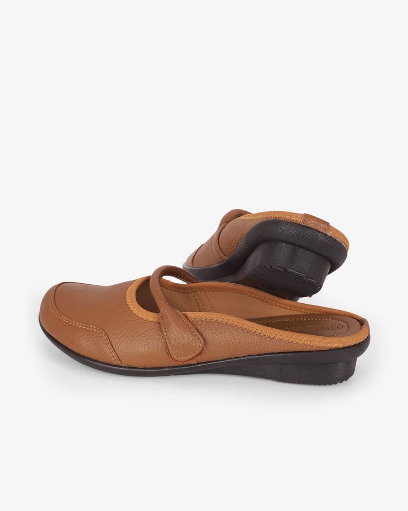 Dép Bít Mũi Hạnh Dung Chỉ Thêu Phối Quai Dán HD041113AD