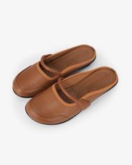 Dép Bít Mũi Hạnh Dung Chỉ Thêu Phối Quai Dán HD041113AD