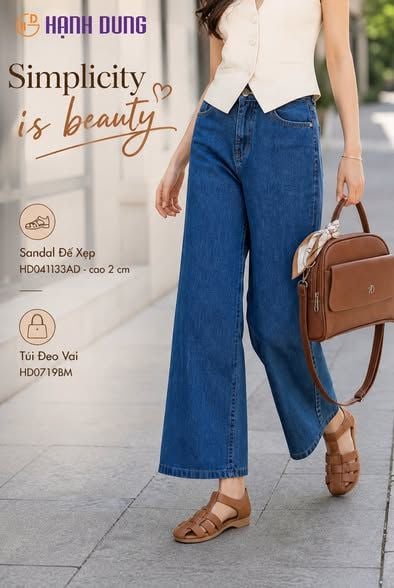 Sandal Đế Xẹp Hạnh Dung Quai Khóa Cài Đan HD041133AD