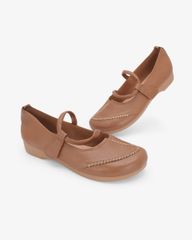 Giày Búp Bê Hạnh Dung Quai Da Vân HD041134AD