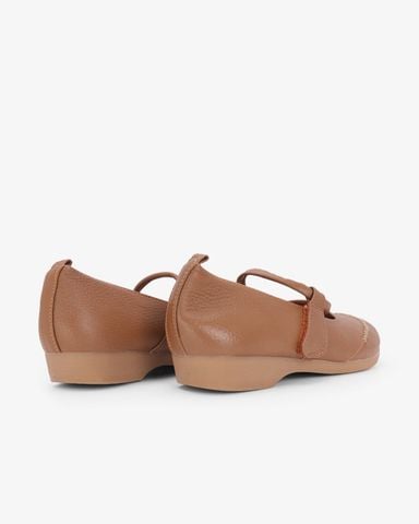 Giày Búp Bê Hạnh Dung Quai Da Vân HD041134AD