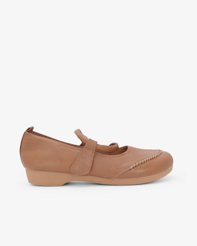 Giày Búp Bê Hạnh Dung Quai Da Vân HD041134AD