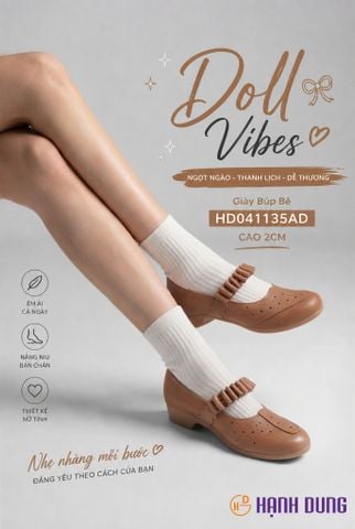 Giày Búp Bê Hạnh Dung Quai Cuộn HD041135AD