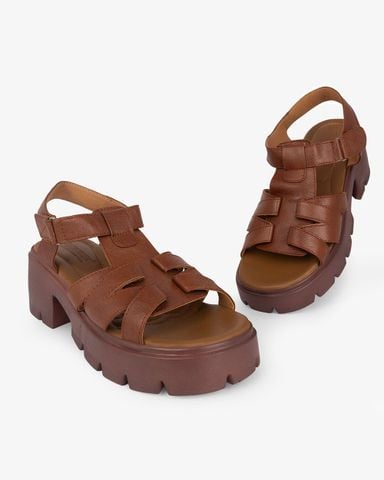 Sandal Cao Gót Hạnh Dung Quai T-Strap Cách Điệu HD04871AD