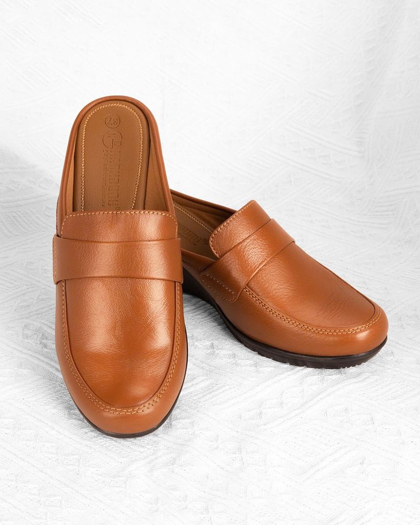 Dép Bít Mũi Hạnh Dung Mũi Tròn Trơn HD04958AD