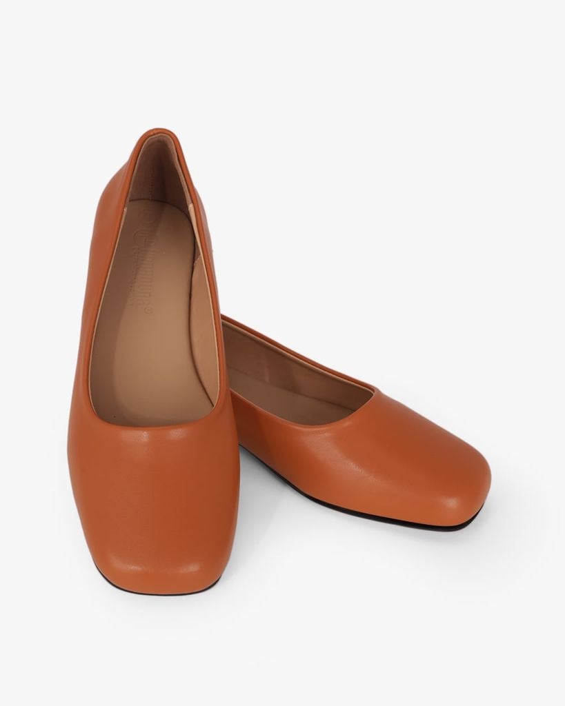 Giày Búp Bê Hạnh Dung Trơn Mũi Vuông HD11108AV