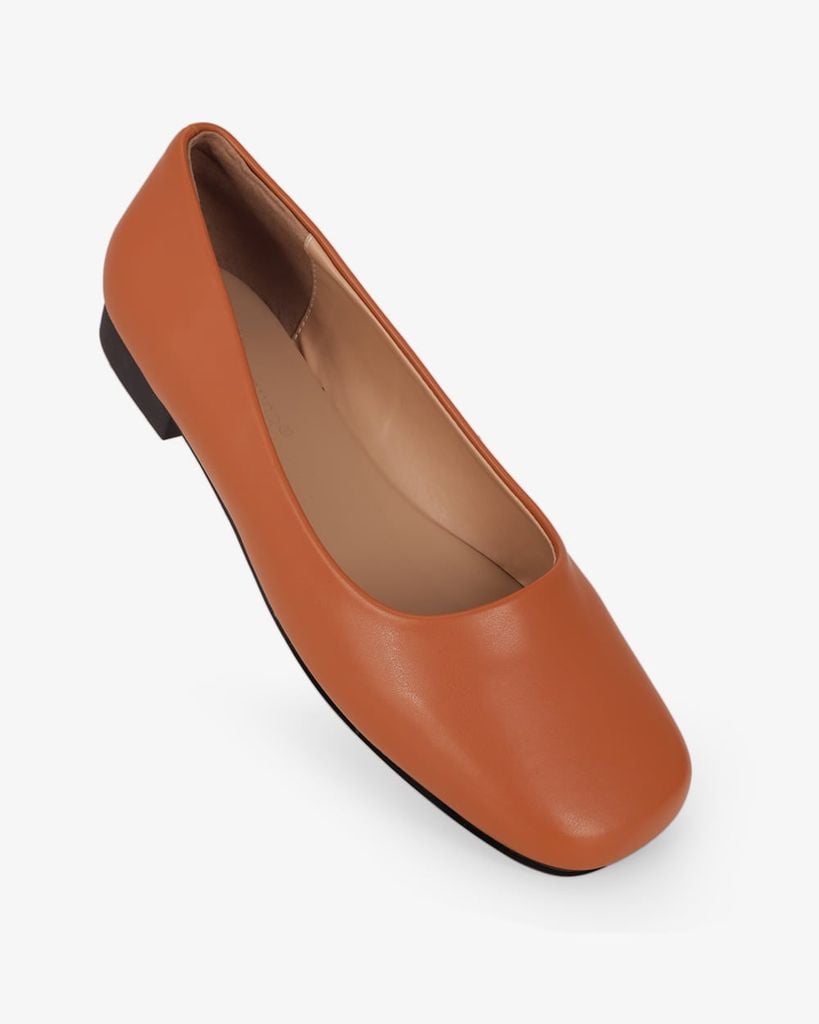 Giày Búp Bê Hạnh Dung Trơn Mũi Vuông HD11108AV