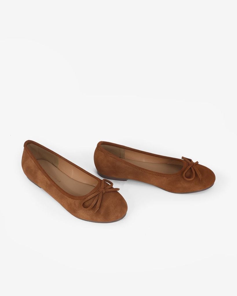 Giày Búp Bê Hạnh Dung Mũi Tròn Quai Nơ HD11112AV