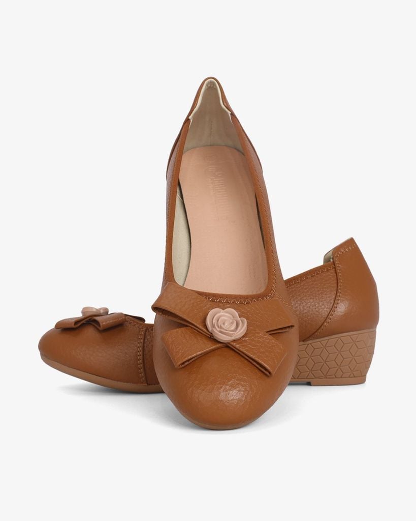 Giày Đế Xuồng Hạnh Dung Nơ Hoa HD11113AV