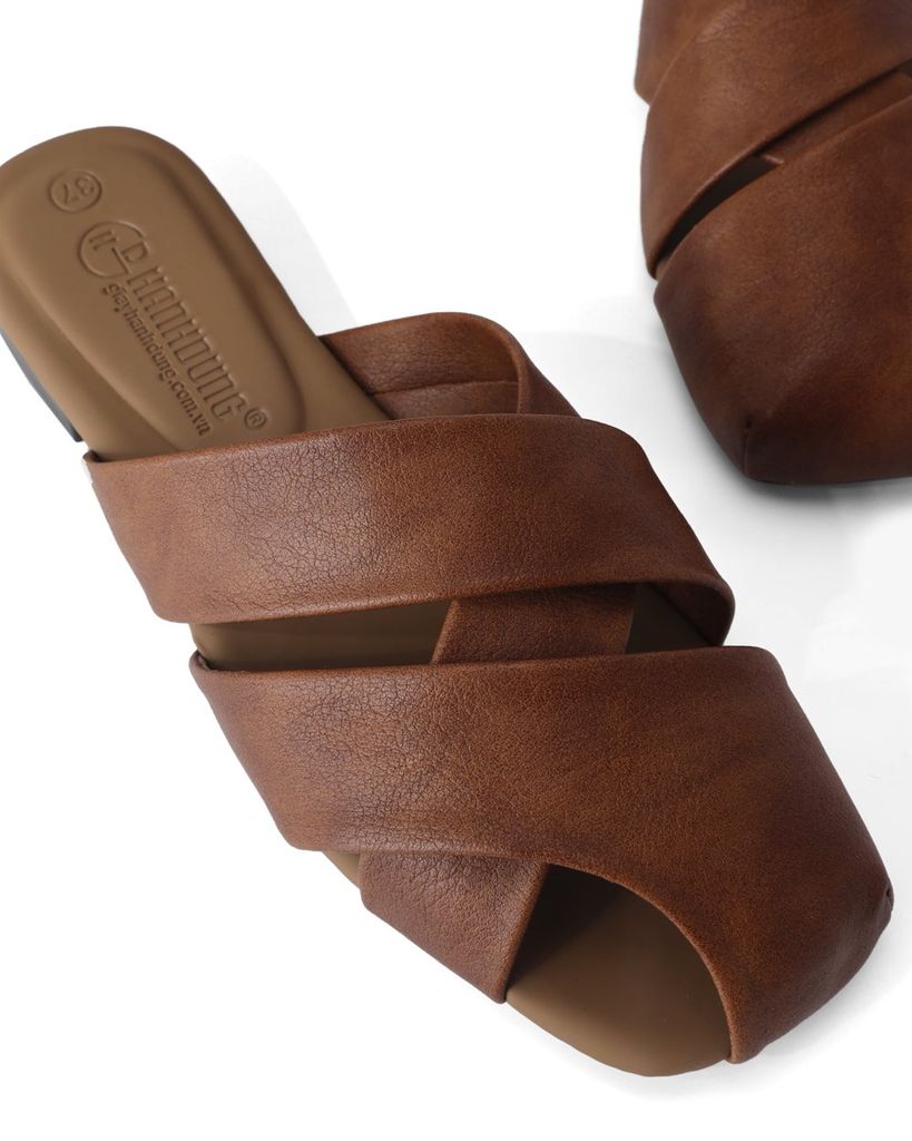 Dép Bít Mũi Hạnh Dung Quai Bản To Đan Chéo HD1180AV