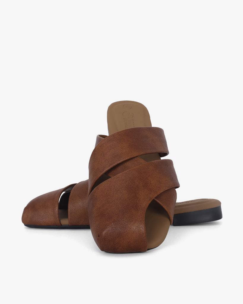 Dép Bít Mũi Hạnh Dung Quai Bản To Đan Chéo HD1180AV