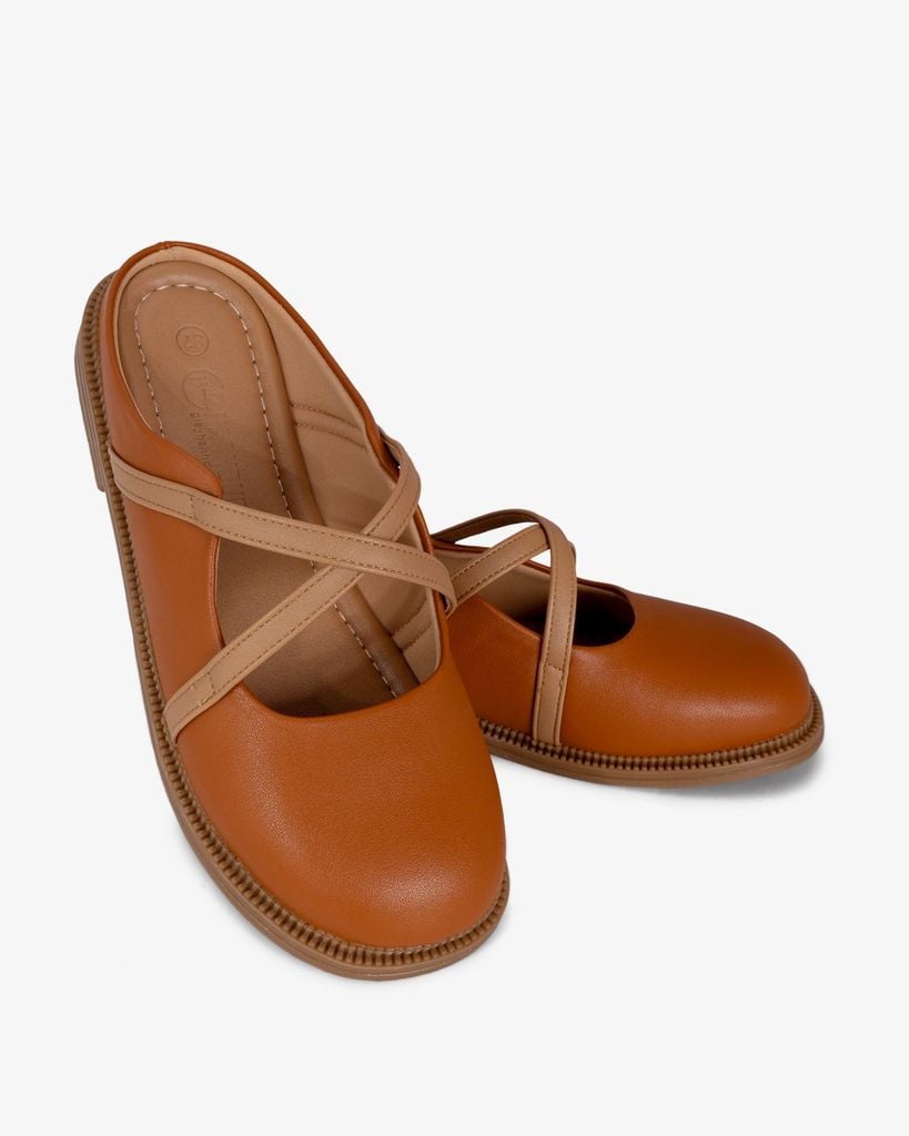 Dép Bít Mũi Hạnh Dung Hai Quai Chéo Mảnh HD1192AV