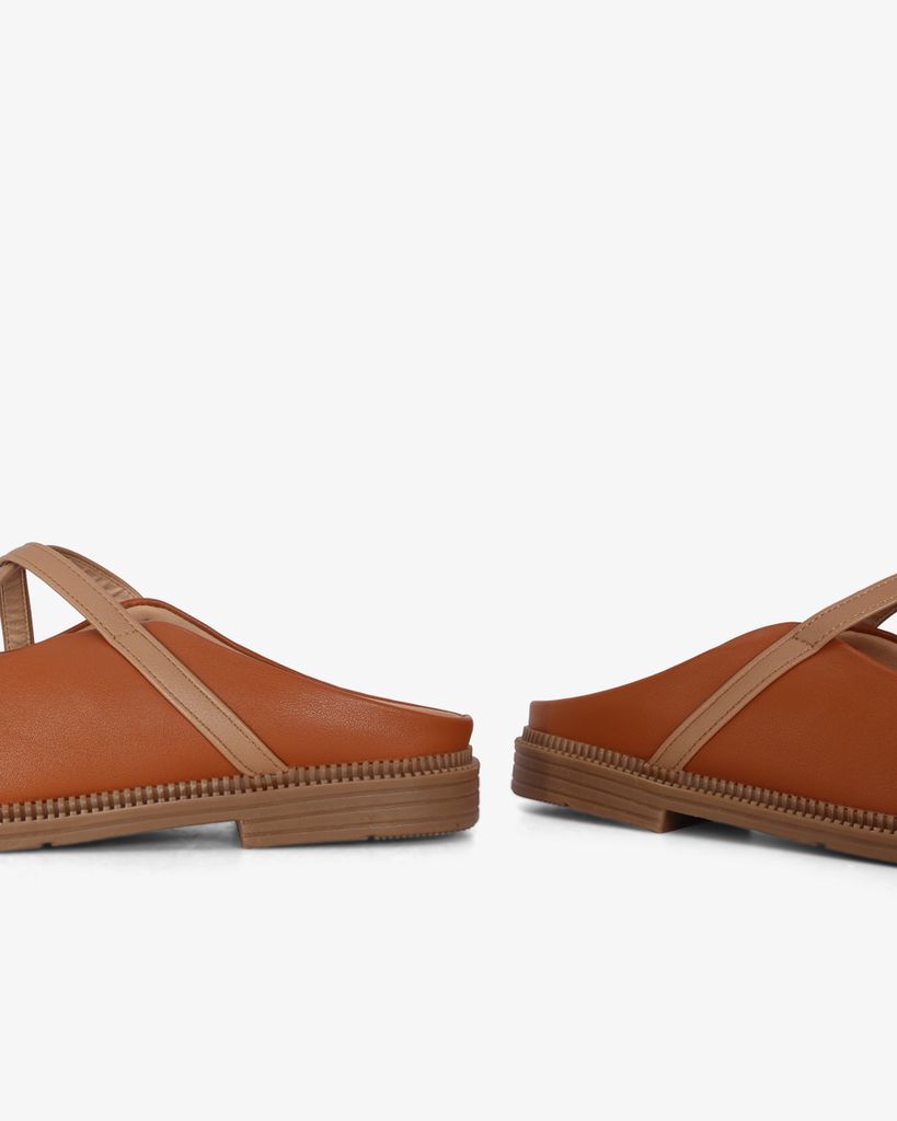 Dép Bít Mũi Hạnh Dung Hai Quai Chéo Mảnh HD1192AV