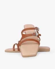 Dép Xẹp Hạnh Dung Ba Quai Mảnh Khóa Xoàn HD27330BI