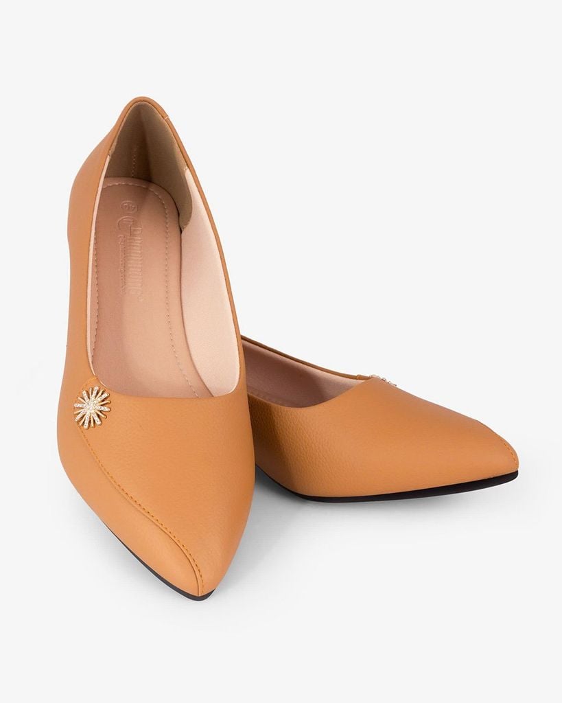 Giày Đế Xuồng Hạnh Dung Đính Hoa Tuyết HD29172AY