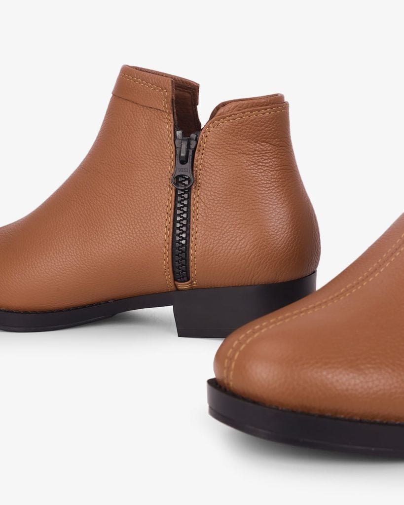 Giày Boot Hạnh Dung Khóa Kéo HD29203AY