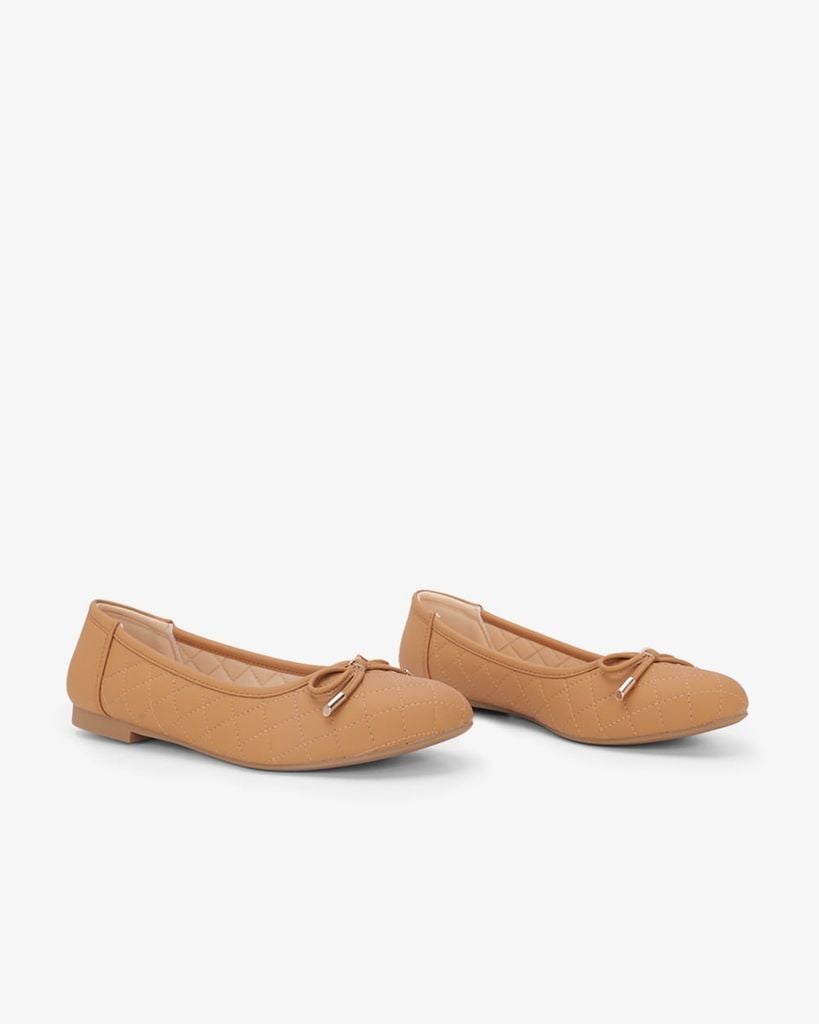 Giày Búp Bê Hạnh Dung Vuông Nơ HD29219AY