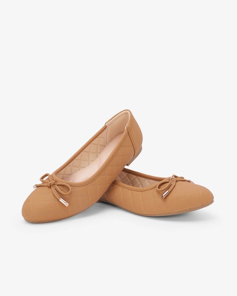 Giày Búp Bê Hạnh Dung Vuông Nơ HD29219AY