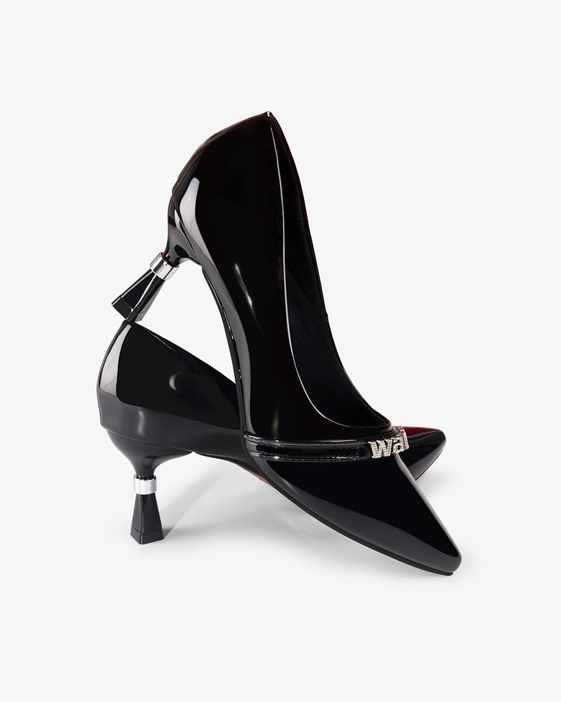 Giày Cao Gót Hạnh Dung Mũi Nhọn Dây Chữ HD041008AD