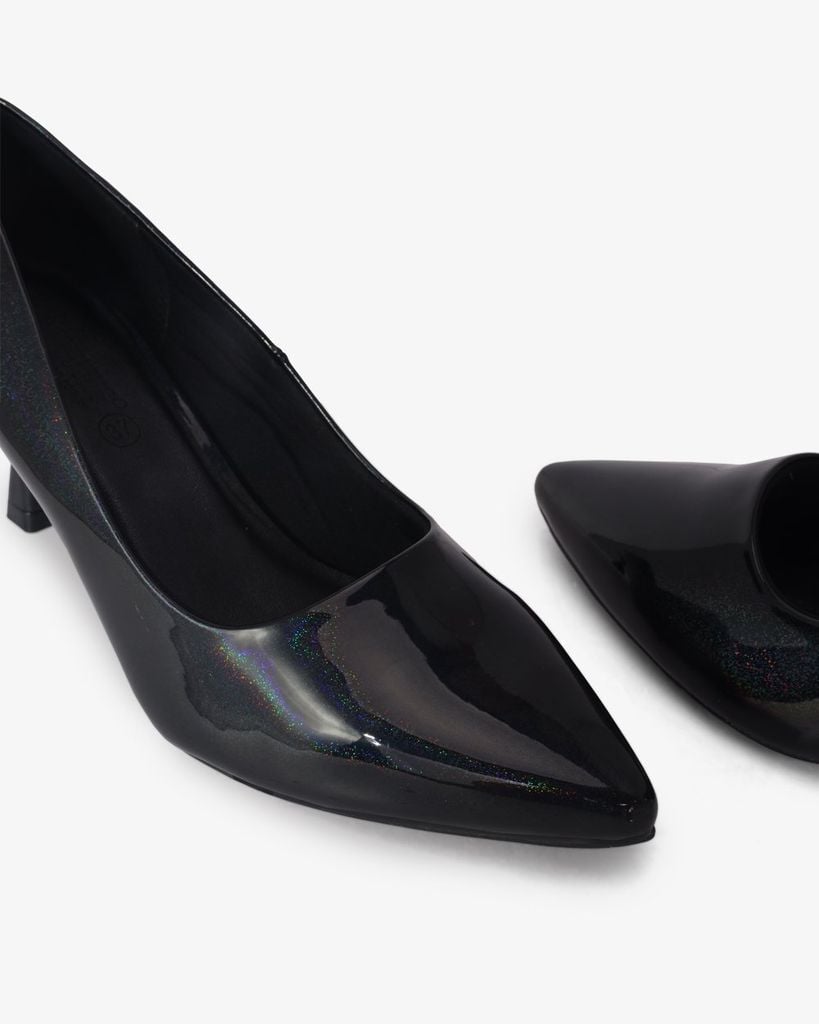 Giày Cao Gót Hạnh Dung Da Kim Tuyến HD041041AD