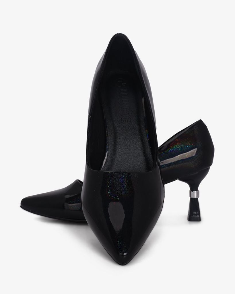 Giày Cao Gót Hạnh Dung Da Kim Tuyến HD041041AD