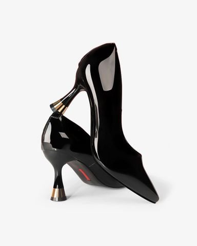 Giày Cao Gót Hạnh Dung Trơn Gót Vàng Độc Đáo HD04981AD