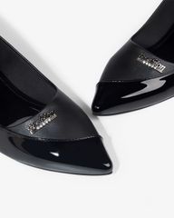 Giày Cao Gót Hạnh Dung Khóa Chữ Gót Vàng HD04983AD