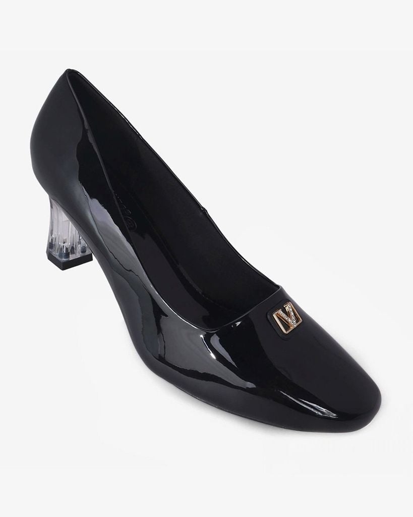 Giày Cao Gót Hạnh Dung Mũi Vuông Khóa Chữ V HD04997AD