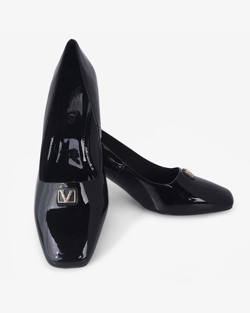 Giày Cao Gót Hạnh Dung Mũi Vuông Khóa Chữ V HD04997AD