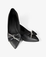 Giày Cao Gót Hạnh Dung Mũi Nhọn Nơ Dây Xoàn HD041012AD