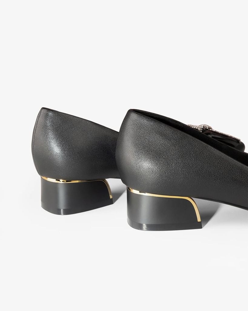 Giày Cao Gót Hạnh Dung Mũi Nhọn Nơ Dây Xoàn HD041012AD