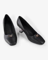 Giày Cao Gót Hạnh Dung Mũi Vuông Khóa Chữ V HD04997AD