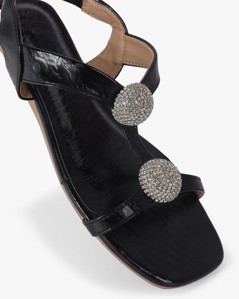 Sandal Xẹp Hạnh Dung Quai I Hạt Tròn HD02244AB