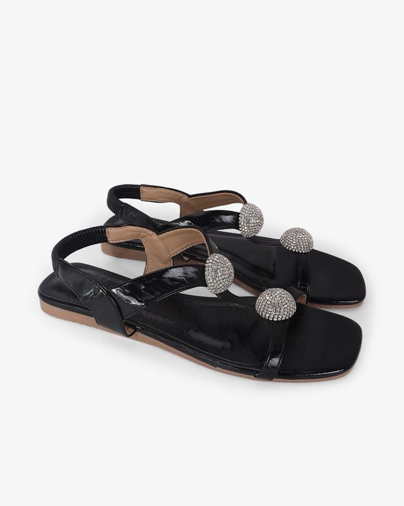 Sandal Xẹp Hạnh Dung Quai I Hạt Tròn HD02244AB