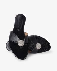 Dép Xẹp Hạnh Dung Quai Kẹp Khóa Tròn HD02247AB