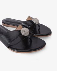 Dép Xẹp Hạnh Dung Quai Kẹp Khóa Tròn HD02247AB