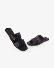 Dép Xẹp Hạnh Dung Quai Chữ H Vân Lụa HD02248AB