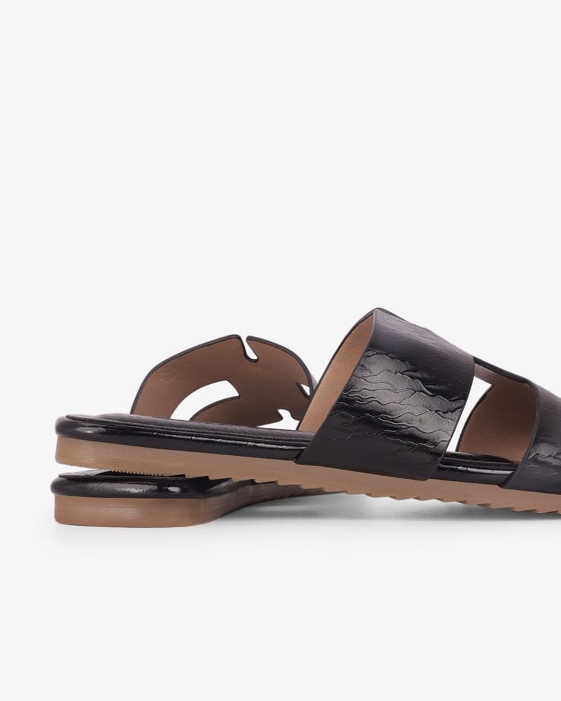 Dép Xẹp Hạnh Dung Quai Chữ H Vân Lụa HD02248AB