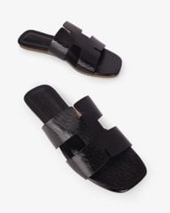 Dép Xẹp Hạnh Dung Quai Chữ H Vân Lụa HD02248AB