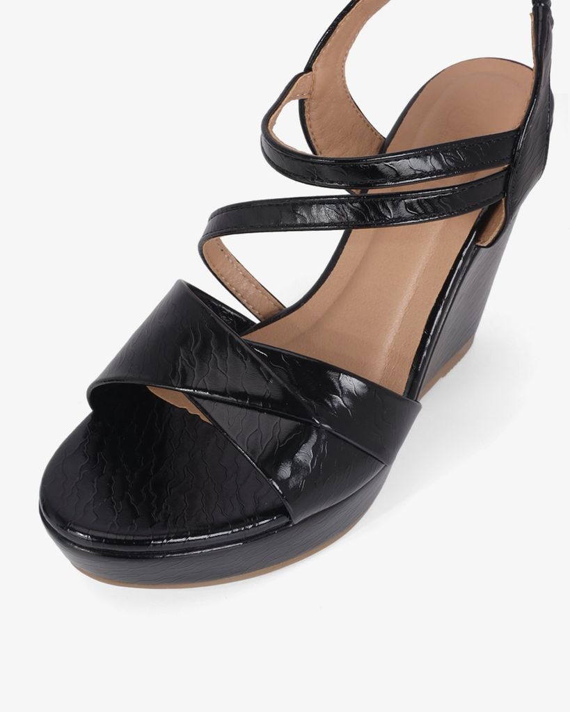 Sandal Đế Xuồng Hạnh Dung Quai Chéo Mảnh 12cm HD02250AB