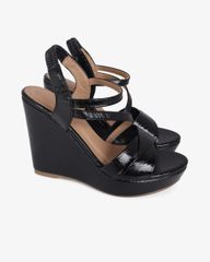 Sandal Đế Xuồng Hạnh Dung Quai Chéo Mảnh 12cm HD02250AB